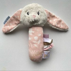 Little Dutch Pink Rabbit Rattle Toy